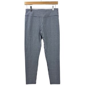 J. Crew Houndstooth Full-length Leggings Women's Size Medium Blue Gold